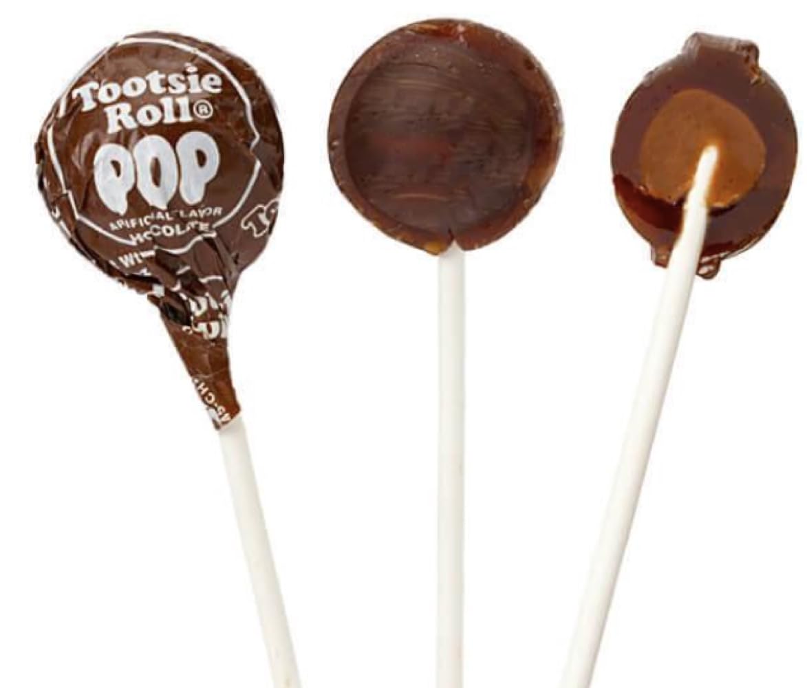 Tootsie Pop Lollipop 5-Flavors Hard Candy Outside with Chewy Tootsie Roll Center Bulk (2 Pound)