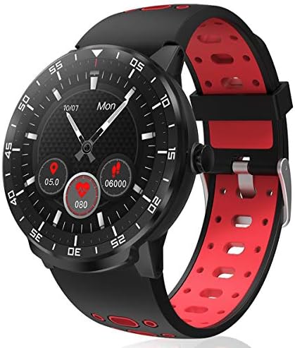 Smart Watch Fitness Tracker, HopoFit HF06 Full Circle Touch Screen  Smartwatch, Heart Rate Monitor Sleep Activity Tracker, SMS Call reminder,  Waterproof Pedometer for Android iOS, men women (red): Buy Online at Best