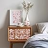 Pink Flowers Rub on Transfers for Crafts: 16 Pcs Watercolor Floral Rub on Transfer for Furniture, Vintage UV DTF Decals for Wood Glass Mason Jars DIY Crafting Home Decor (6 x 6 Inch) #1