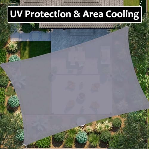 Voile d'ombrage imperméable 4x6m pour jardin et terrasse - 3