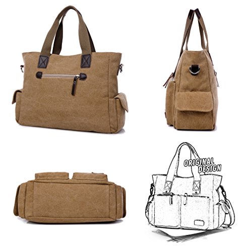 Image of ToLFE Women Top Handle Satchel Handbags Shoulder Bag Messenger Tote Bag Purse Crossbody Bag Travel Work Tote Bag