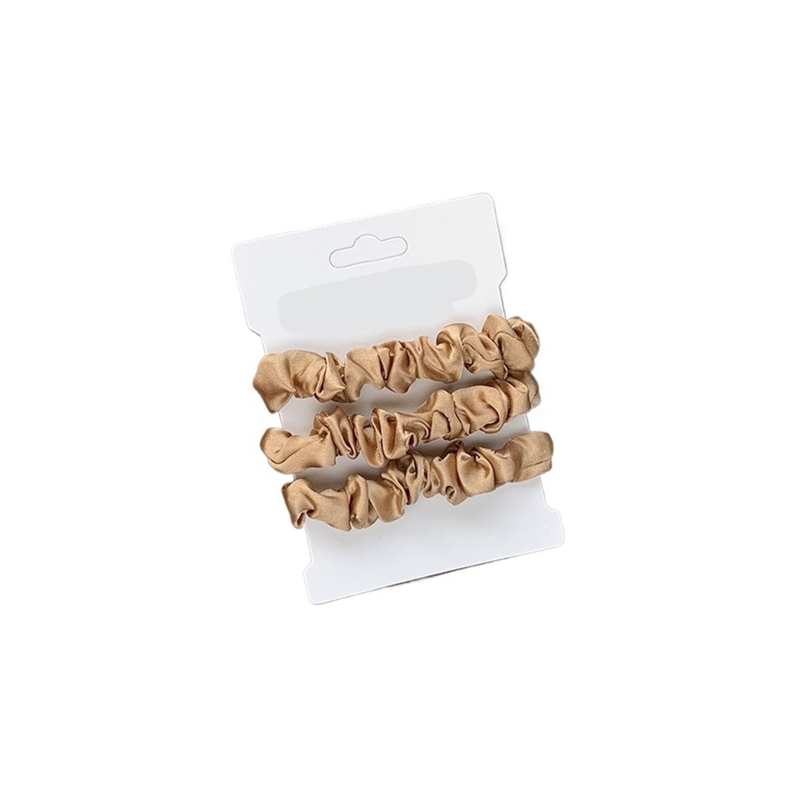Petits chouchous en Satin de soie, 3 pièces, bandes élastiques for cheveux, supports for queue cheval((4-rolls) 12x40mm-D)