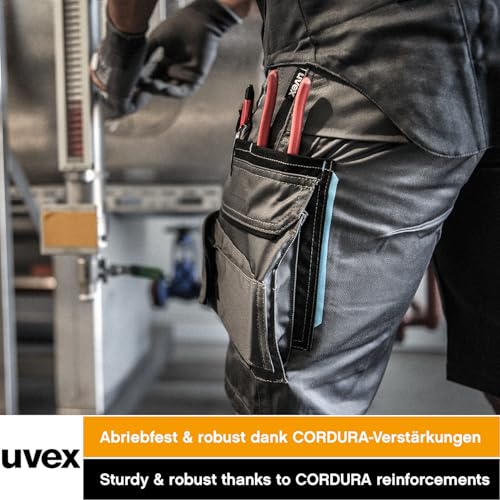 Uvex Tune-Up Arbeitshosen Männer Kurz - Shorts für die Arbeit - Grau - Gr 34W/Etikettengröße- 52