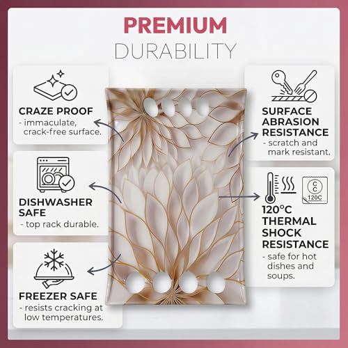Image of U.P.C Tray Set for Serving /Serving Tray Set of 3 / Premium Printed Tray for Serving /Multi-Use Nashta Plate (Small, Medium & Large)