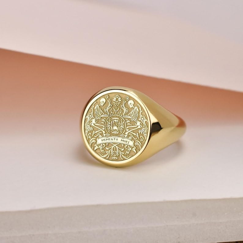 Bague Memento Mori argent 14 mm pour affirmer votre style unique
