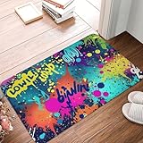 Front Door Mat Indoor Outdoor Doormat Welcome Mat Non-Slip Colorful Spray Pattern for Entryway Indoor Entryway Porch Bathroom Rug 16x24 - Image 1