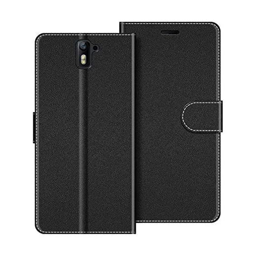 COODIO fodral till OnePlus 1, magnetiskt flip-fodral telefonfodral kompatibel med OnePlus 1 / OnePlus One mobilfodral, Svart