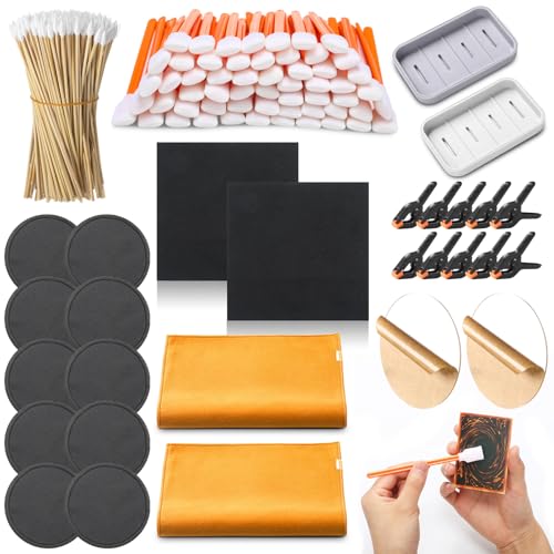 Leinuosen 228 Pcs Trade Card Flattening Kit, Card Cleaning Kit for TCG Collectors Collectible Cleaning Protect Supplies by Leinuosen - Used condition - US$16.90