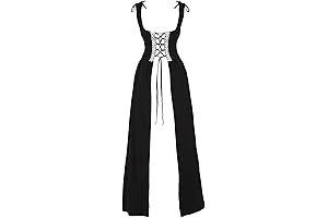 Renaissance Dress for Women with Historian Quality: Black Victorian Pirate Wench Peasant Medieval Dress