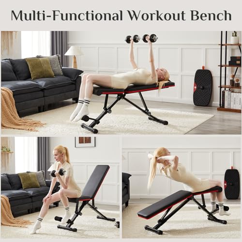 Image of Adjustable Weight Bench 795 lbs, Foldable Incline Bench Press