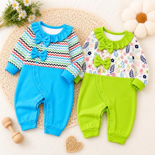 Image of EIO 100% Cotton Rompers Sleepsuits Jumpsuit Night Suits for Infants Newborn Baby Boys & Girls