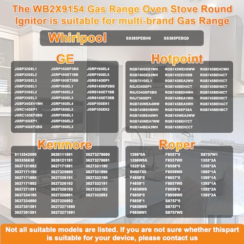 Upgraded WB2X9154 Oven Igniter Replacement for GE XL44 Gas Range, 120V 3.0A Round Style Igniter Compatible with WB13K10027 WB13K3 PS243425 AP2014008 GR403, 3-1/2 Inches by Sikawai by Sikawai - Image 8