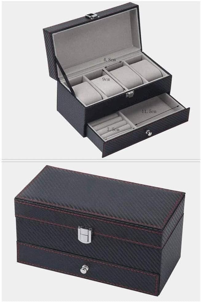 Jewelry Box - Double Layer Jewelry Box Jewelry Storage Box Simple Packing Storage Box Watch Box(D)