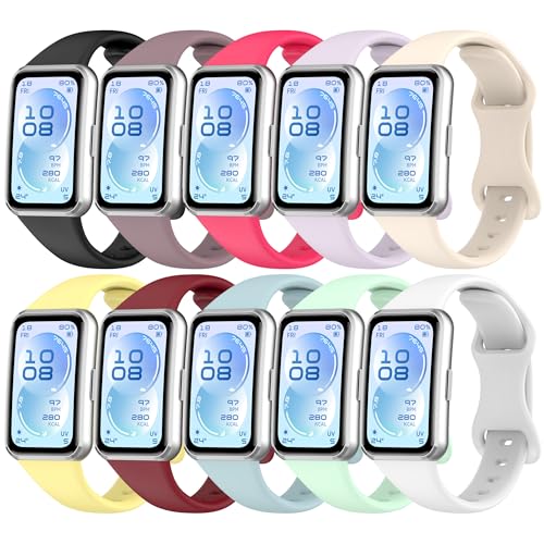 10Pack Silicone Bands Compatible with Huawei Band 11 Pro/11 Soft Waterproof Replacement Wrist Sport Bands