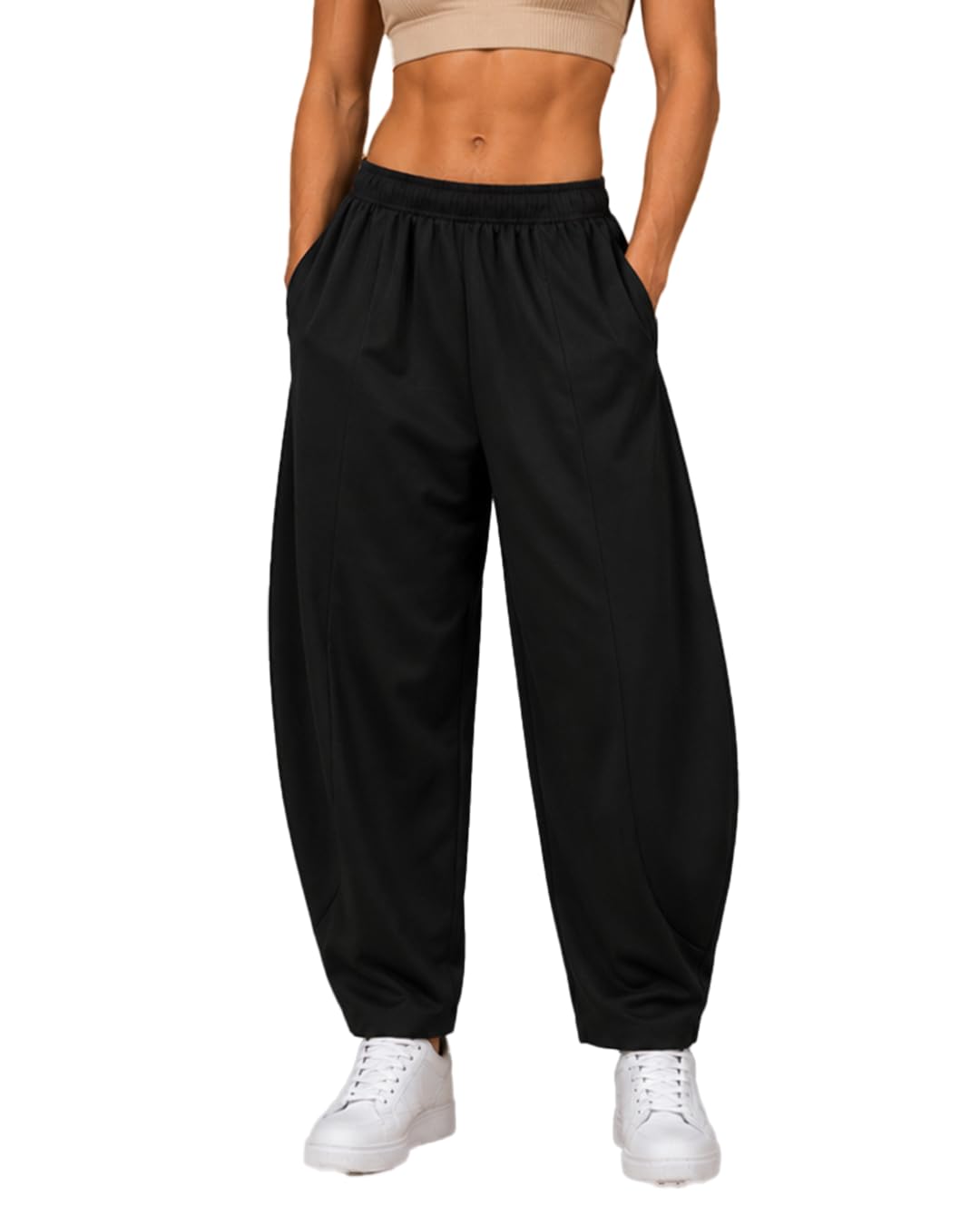 Oysters Women's PranaFlow Relaxed Fit Joggers | Indian Inspired Balloon Fit Yoga Pants with Elastic Waist & Drawstring | Yoga, Meditation, Travel & Casual Wear-picture-12