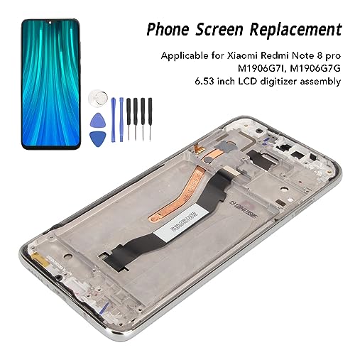 Ersättning LCD-skärm för Redmi Note 8 Pro 6,53 tum - Vit