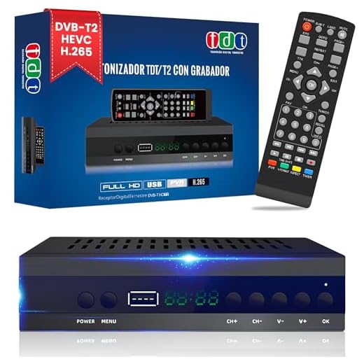 FIYAPOO TNT HD HDMI, Décodeur TV HD, DVB-T2 H265 HEVC FTA, PVR, USB, HDMI, MPEG-2/4, Décodeur TV Numérique SCART, Tuner TV Numérique Terrestre Full HD 1080p, Compatible avec Android(2024 Nouveau)