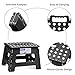 ACKO 11 inch Folding Step Stool Lightweight Plastic Step Stool - 2 Pack - Foldable Step Stools for Adults,Non Slip Folding Stools for Kitchen Bathroom Bedroom (Black, 2 Pack)