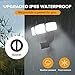 LUTEC 72W 7500LM LED Security Lights Motion Sensor Light Outdoor, 5000K Daylight, IP65 Waterproof, Dusk to Dawn, 3-Head Motion Detected Flood Light for Garage, Yard, Porch(Black)
