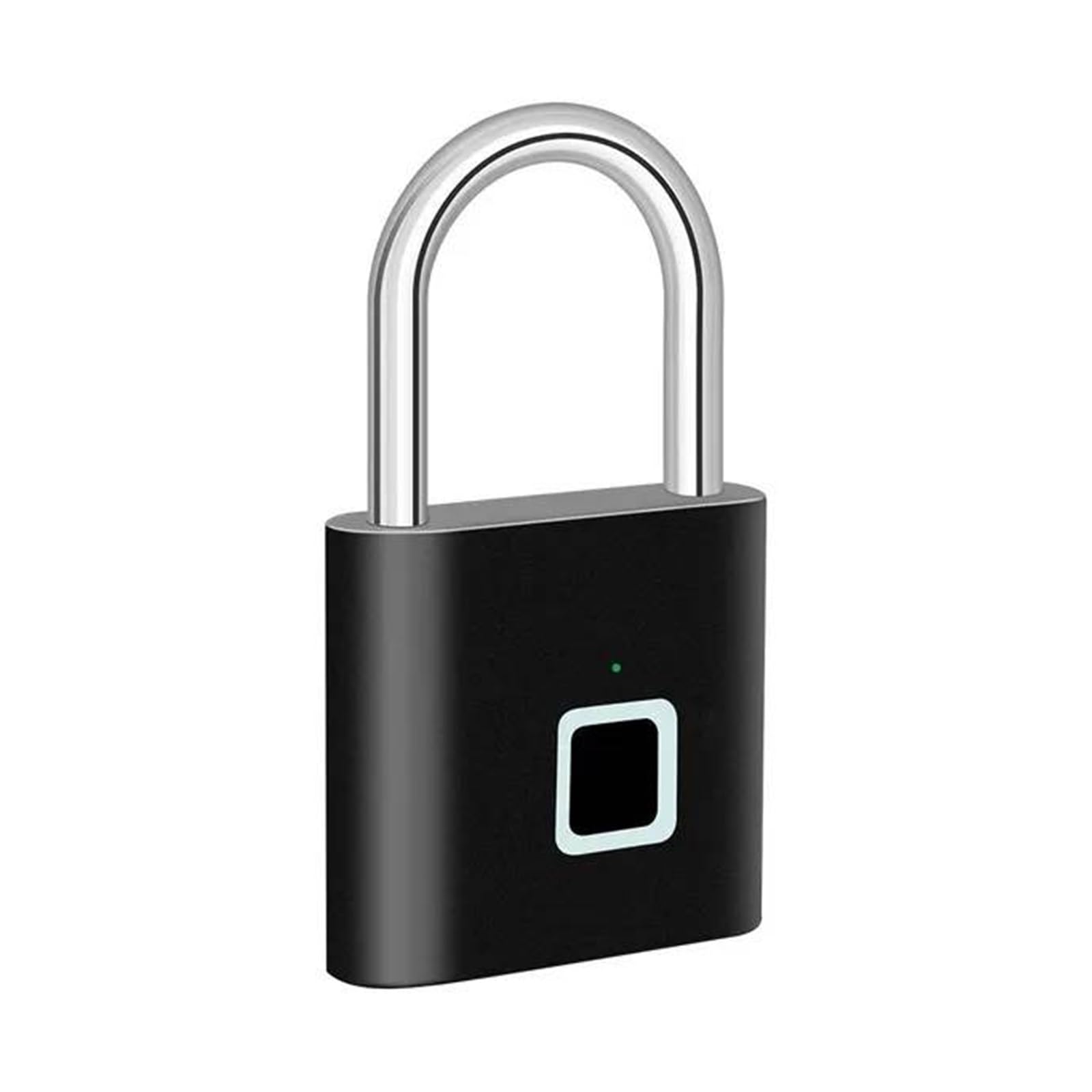 JVDDI Smart Door Handle, Keyless Smart USB Charging Fingerprint Lock Padlock Waterproof Door Unlock Portable Anti-theft(Nero)