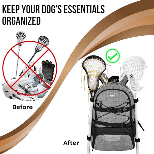 image for HMLIN OUTOOORS Lacrosse Bag with Two Sticks Holder,field hockey bag Se