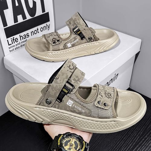 Men's non slip outdoor leisure beach sandals, breathable and comfortable, open toed hiking shoes3