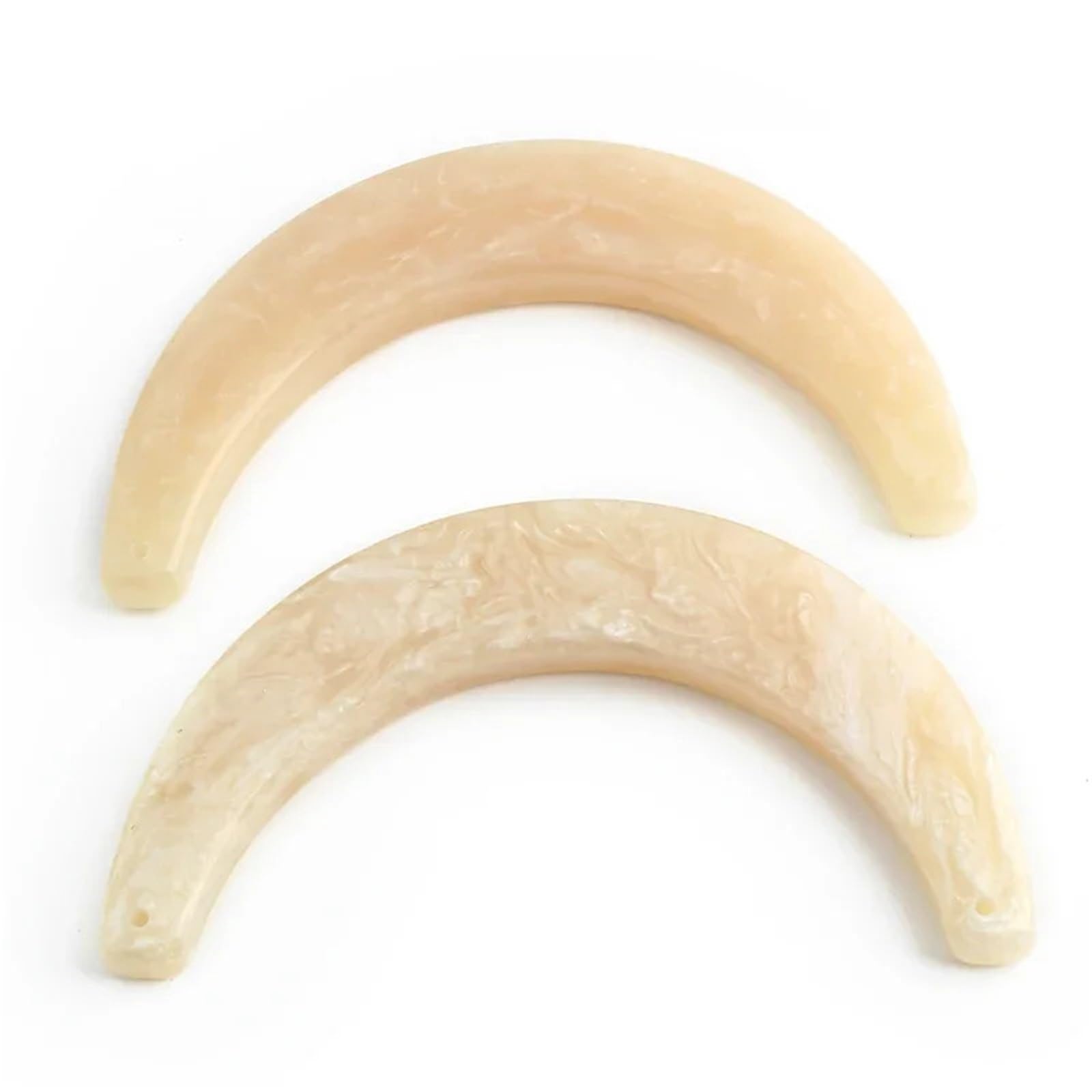 2 manici in resina a forma di luna con fibbia a ferro di cavallo, per borse a tracolla fai da te in pelle, per la realizzazione di borse fai da te (stile 3)