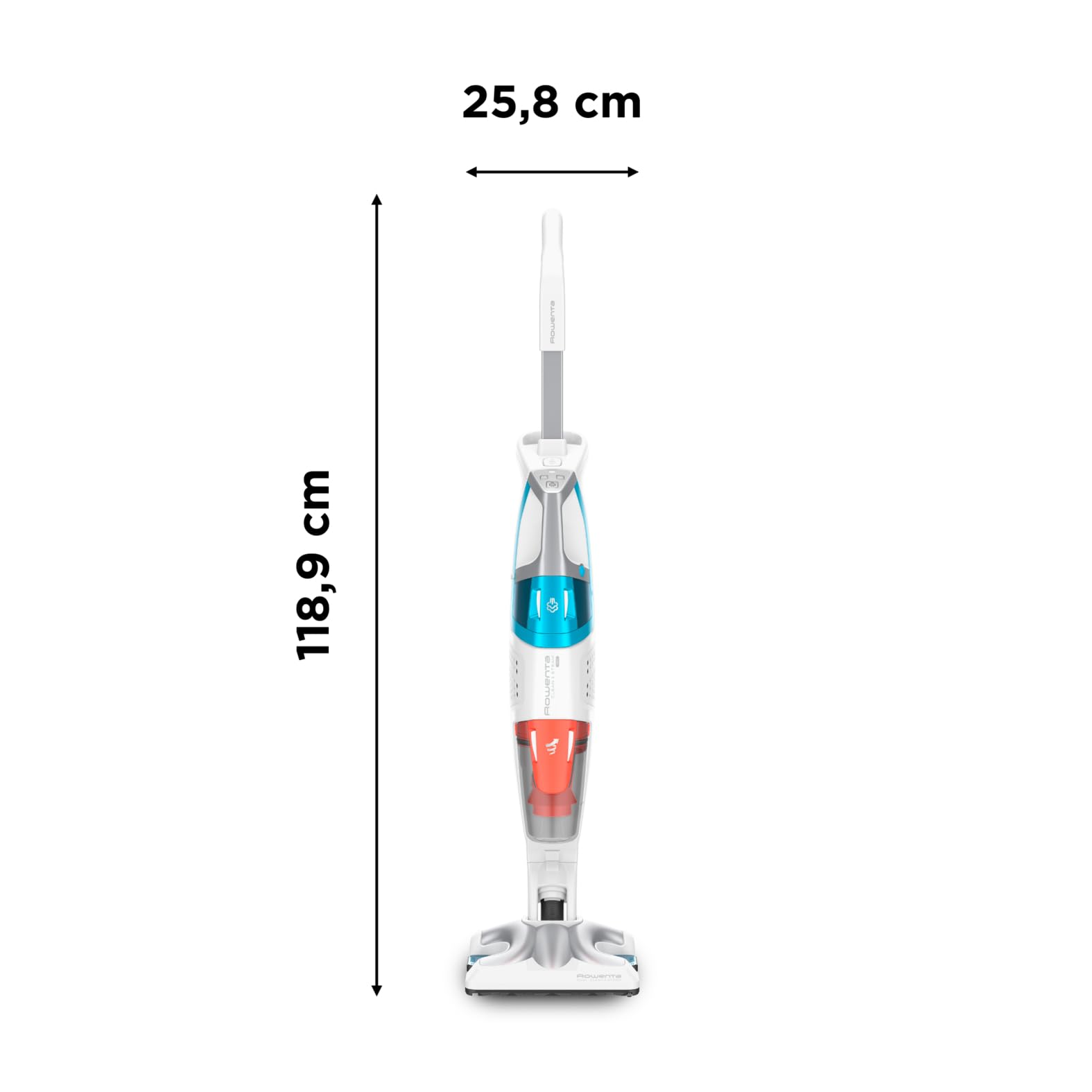 Rowenta, Nettoyeur vapeur, 2 en 1, Aspire et lave en même temps, Nettoyeur à main amovible, Performant, Assainir, Technologie Cyclonique, Chauffe rapide, Clean & Steam Multi RY8544WH