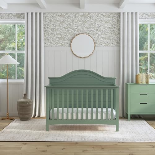 Image of Carter's by Davinci Nolan 4-in-1 Convertible Crib in Light Sage, Greenguard Gold Certified