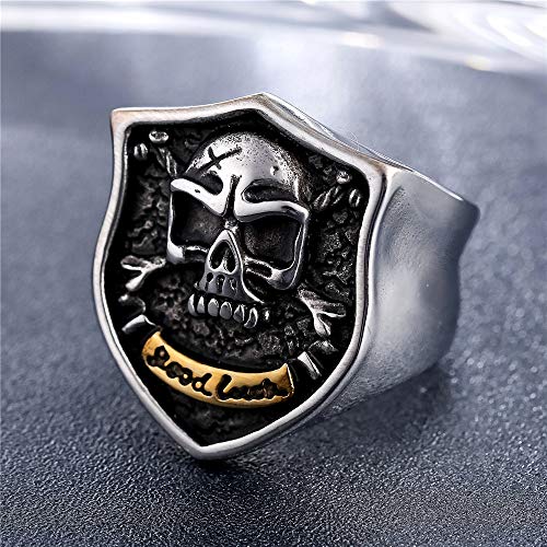Image of Genuine Stainless Steel Ring Jewelry for Men Fashion Punk Biker Skull Rings