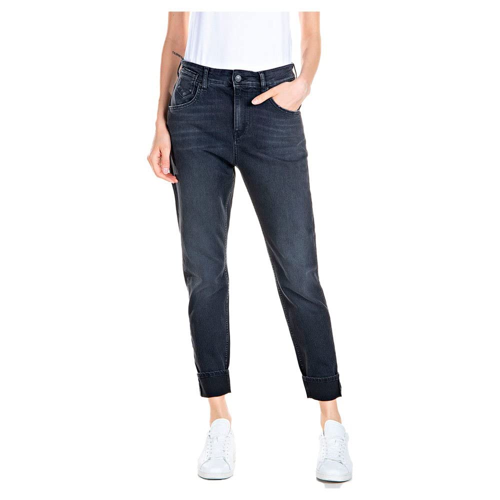 Replay Damen Jeans Marty Boyfit Bio, Dark Grey 097 (Grau), 23W / 28L