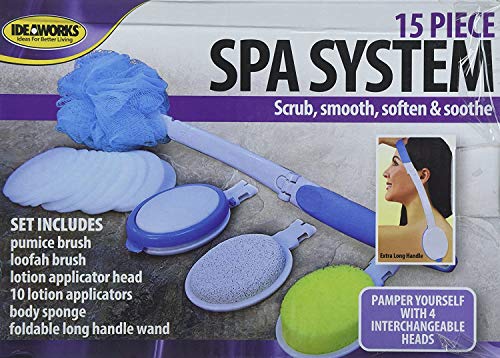 IdeaWorks Home Spa Brush, Purple, Blue 15 Count