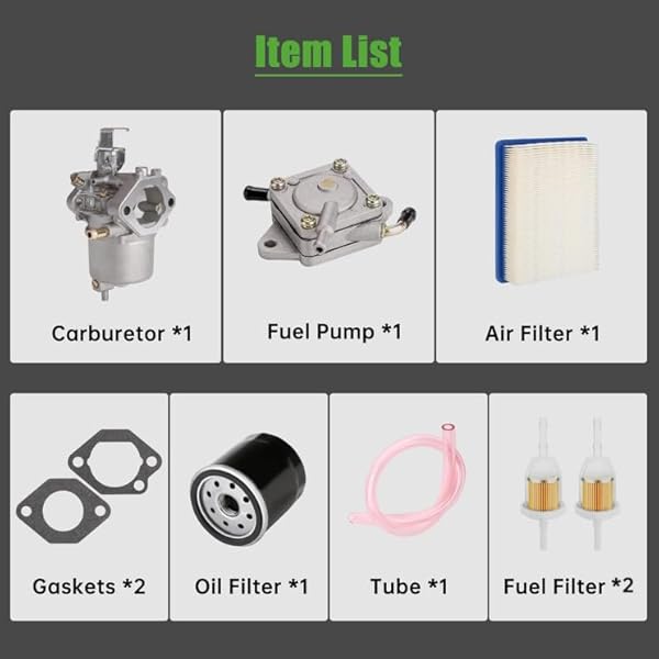 10L0L Golf Cart Carburetor Fuel Pump Tune Up Kit for FE290 Club Car DS Precedent Carryall 1992-Up Gas Engine | Replaces OEM 101805601 101905601 1016438 1016439 1016440 1016441 1016478 17561 by 10L0L - Image 4