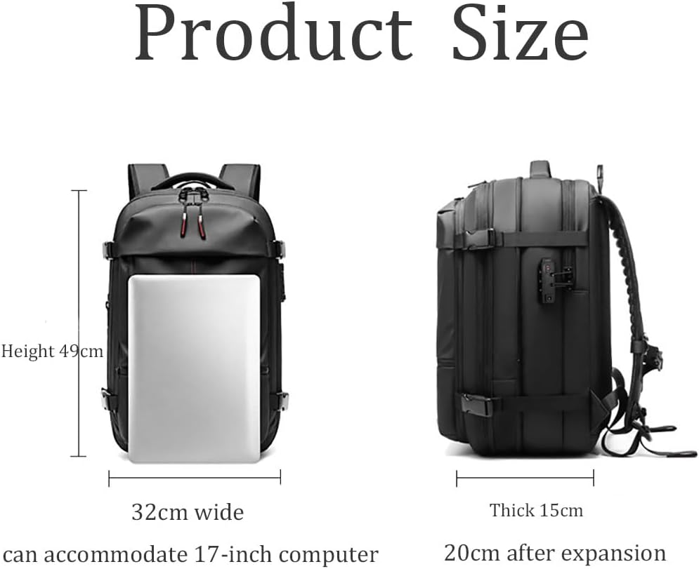 Hp hope] 真空圧縮 リュック 60L エア真空 バックパック メンズ