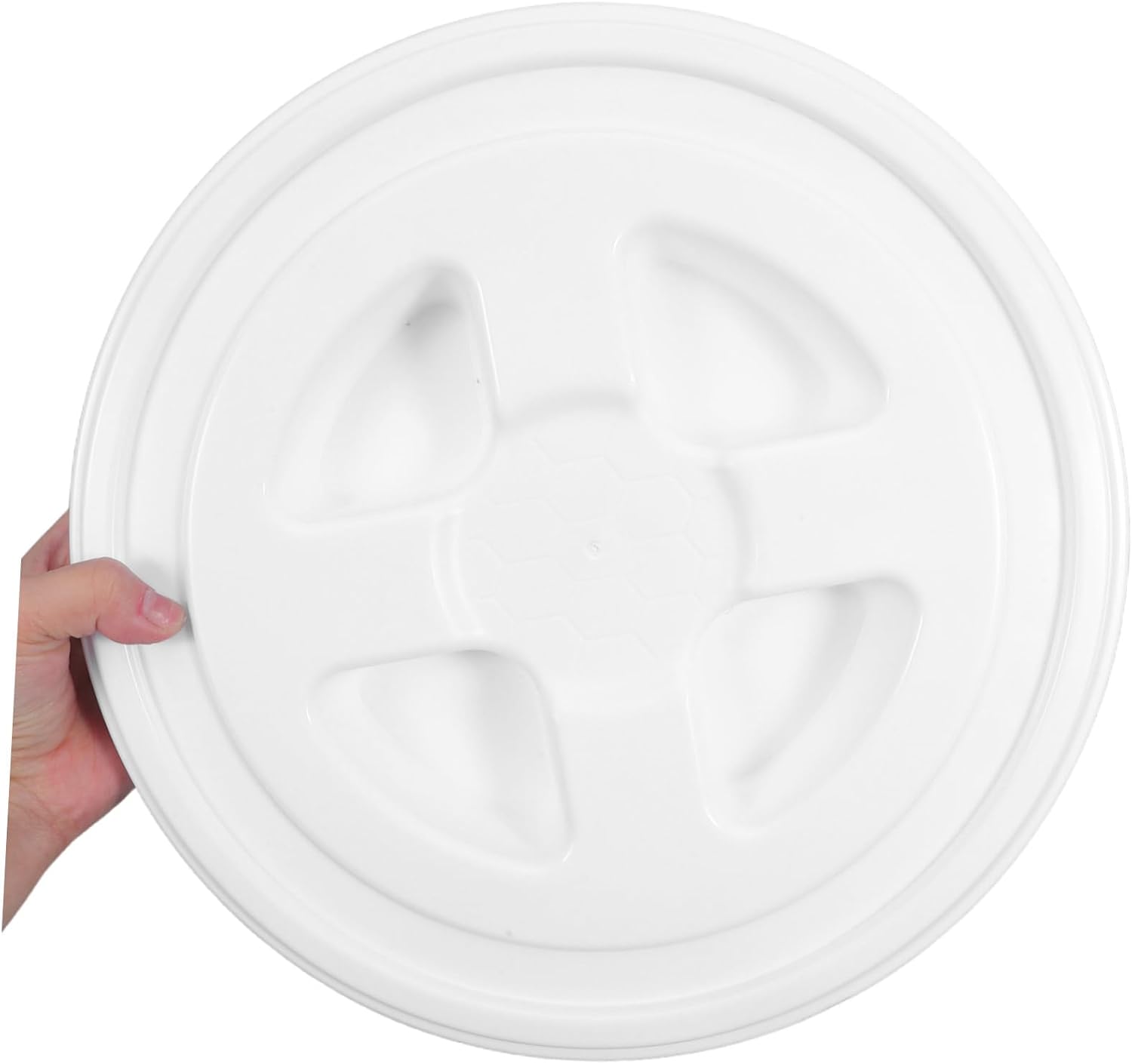 Alipis Plastic Bucket Screw-on Lid 31cm White – Airtight, Leak-proof Seal for Food Storage, Paint, Grain, and Pet Feed Buckets