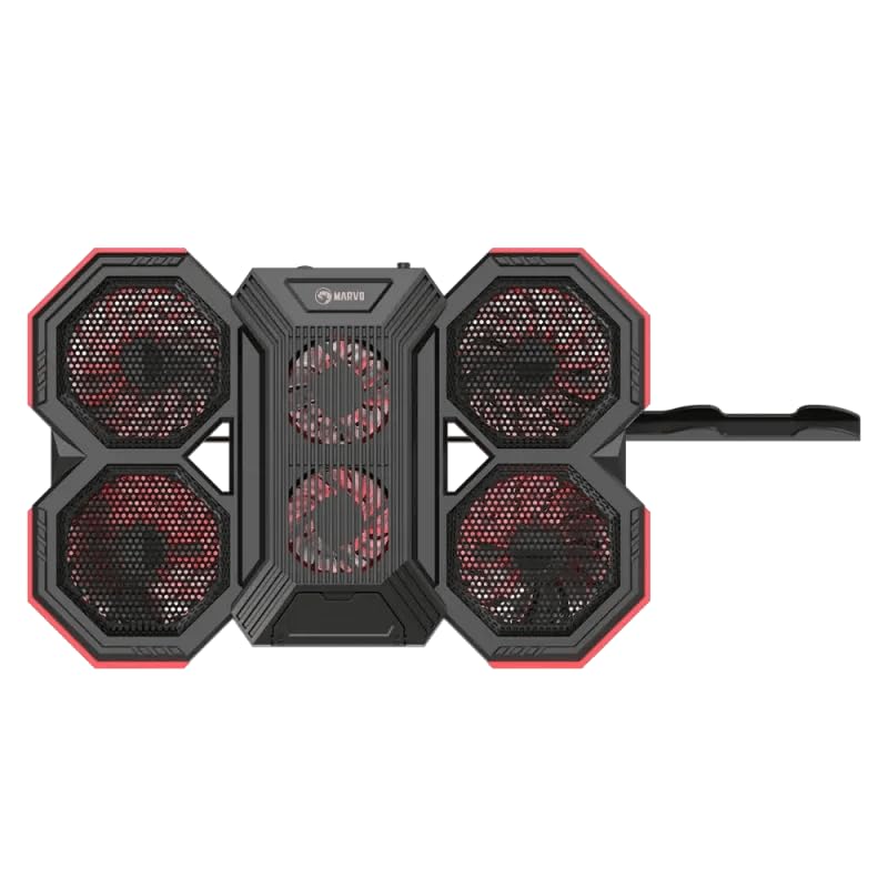 Marvo Soporte de refrigeración para portátil FN-41 Ventiladores silenciosos de Alta Velocidad para enfriamiento rápido y Menos Ruido