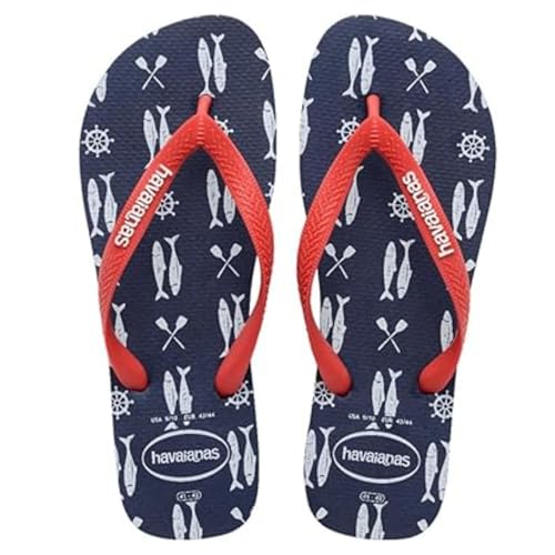 Havaianas - Top Nautical, Chanclas Cómodas, Ligeras y Versátiles, Diseños Estilo Marinero, Tiras Anchas, Hombre