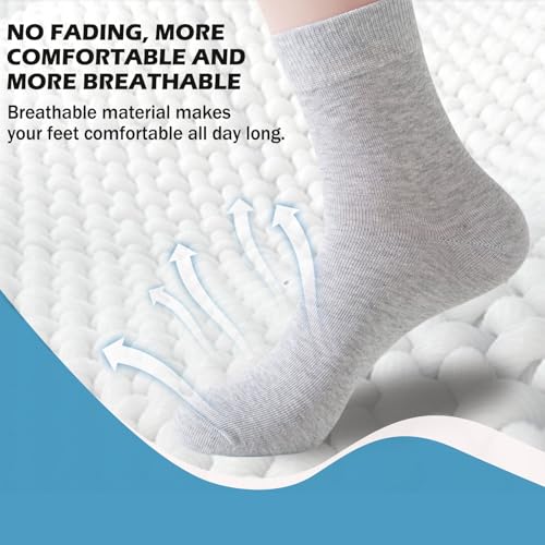 Image of Josnown Crew Socks for Women, Thin Cotton Casual Soft Aesthetic Womens Socks 5 Pairs