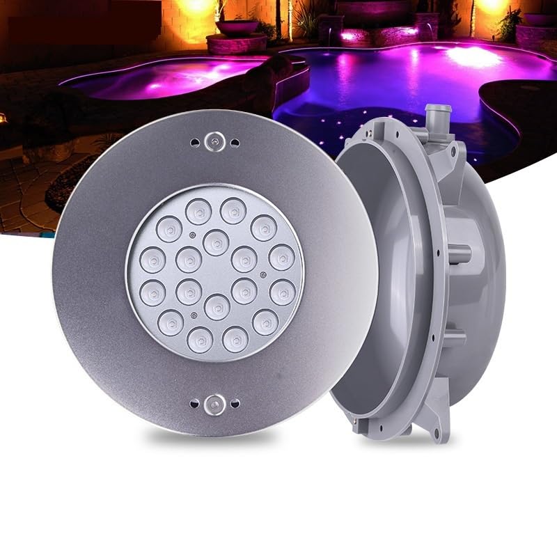 EDEDE Luci Piscina, Luci subacquee for Piscina a LED in Acciaio Inossidabile Illuminazione for laghetto for Pesci Piscina Subacquea Luci subacquee(Warm White,24W)