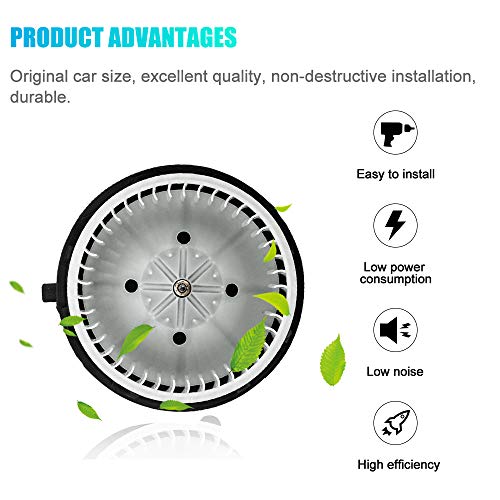 Image of AC Heater Blower Motor 700164 Replacement for 07 08 09 10 11 12 13 14 Chevy Silverado, Tahoe, Avalanche, Suburban, Escalade, ESV, GMC Sierra, Yukon Replaces # 15-81683, 22741027, 20760618 Front w /ATC