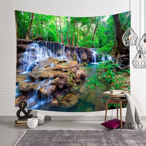 Tenture murale forêt 220x240cm grand format textile durable