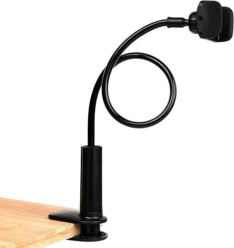 Miniatura 2 de WANBY Soporte de teléfono para cama, soporte de cuello de cisne, soporte de mesa flexible de rotación de 360°, soporte de clip para teléfono