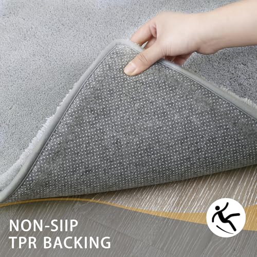 MINIDEAR Bathroom Rugs 36x24 Dark Gray - Thick Memory Foam Bath Mat, Ultra Soft & Plush Fluffy, Non-Slip, Quick Dry, Absorbent Washable Floor Microfiber Mat for Tub, Home Decor Accessories by MINIDEAR - Used condition - Image 2