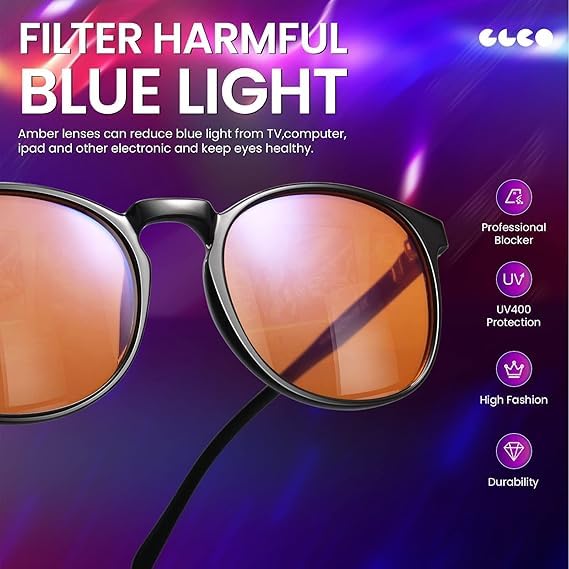 Image of IBOANN Chic & Comfy Blue Light Glasses for Women - 3-Pack Round Frames, Screen-Ready Style with UV Protection Coating