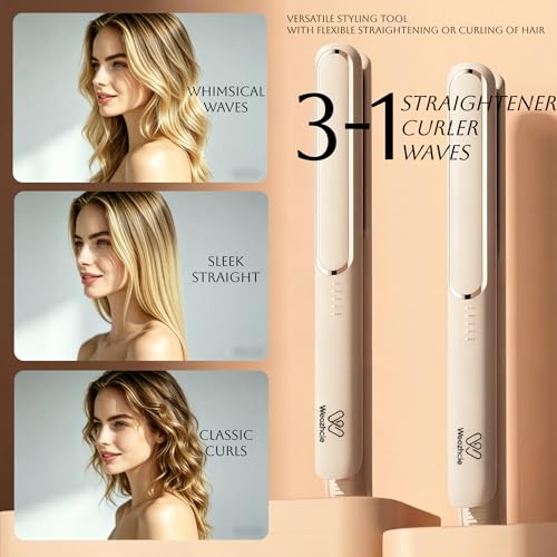 Plancha para cabello 3 en 1 con 5 temperaturas y voltaje dual miniatura 2