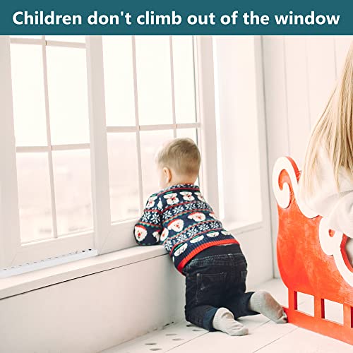 Adjustable Window Lock Bar,Window Security Bars For Child Safety,Window Stoppers For Vertical Sliding Windows,Sliding Door,Apartment/Basement Window,Extends From 16.3-29.3 In(Steel 4 Pcs) #TOP2