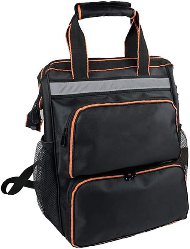 Large Tool Backpack for Men/Heavy Duty Work Bag,Solid Tool Bag Organizer, Electricians Tools Storage Bag,Backpack Waterproof for Contractor,Plumber,HVAC,Repairman(black)