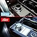 Burnmoto Zinc Alloy Car Styling Interior Console Gear Shift Knob Cover Trim for Land Rover Discovery Sport Range Rover Vogue SE Upgrade to SV Decoration 2013-2016 Auto Accessory
