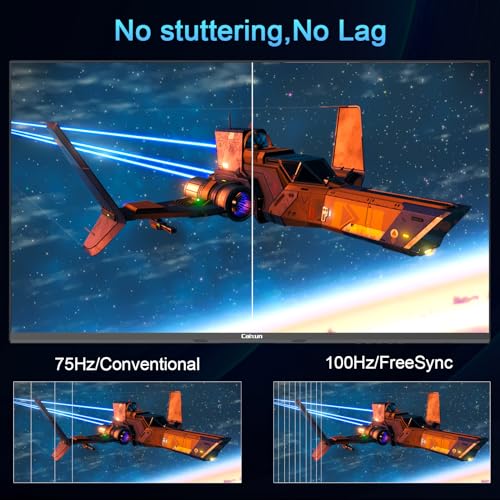 Monitor- 27-Zoll-Bildschirm im rahmenlosen Design, IPS, 100Hz, USB Tpye-C, FHD, mit eingebautem Lautsprecher, sRGB110%, 300 Nits, FreeSync,HDMI USB-C Anschlüsse – Bild 3