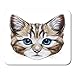 Produktbild Semtomn Mouse Pad Face Portrait von Cat Digital Coloured Cute Animal Kitten Mousepad für Notebooks, Desktop-Computer Mausmatten, Büromaterial